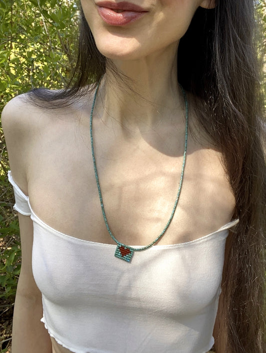 LOVE ETERNAL NECKLACE IN TURQUOISE