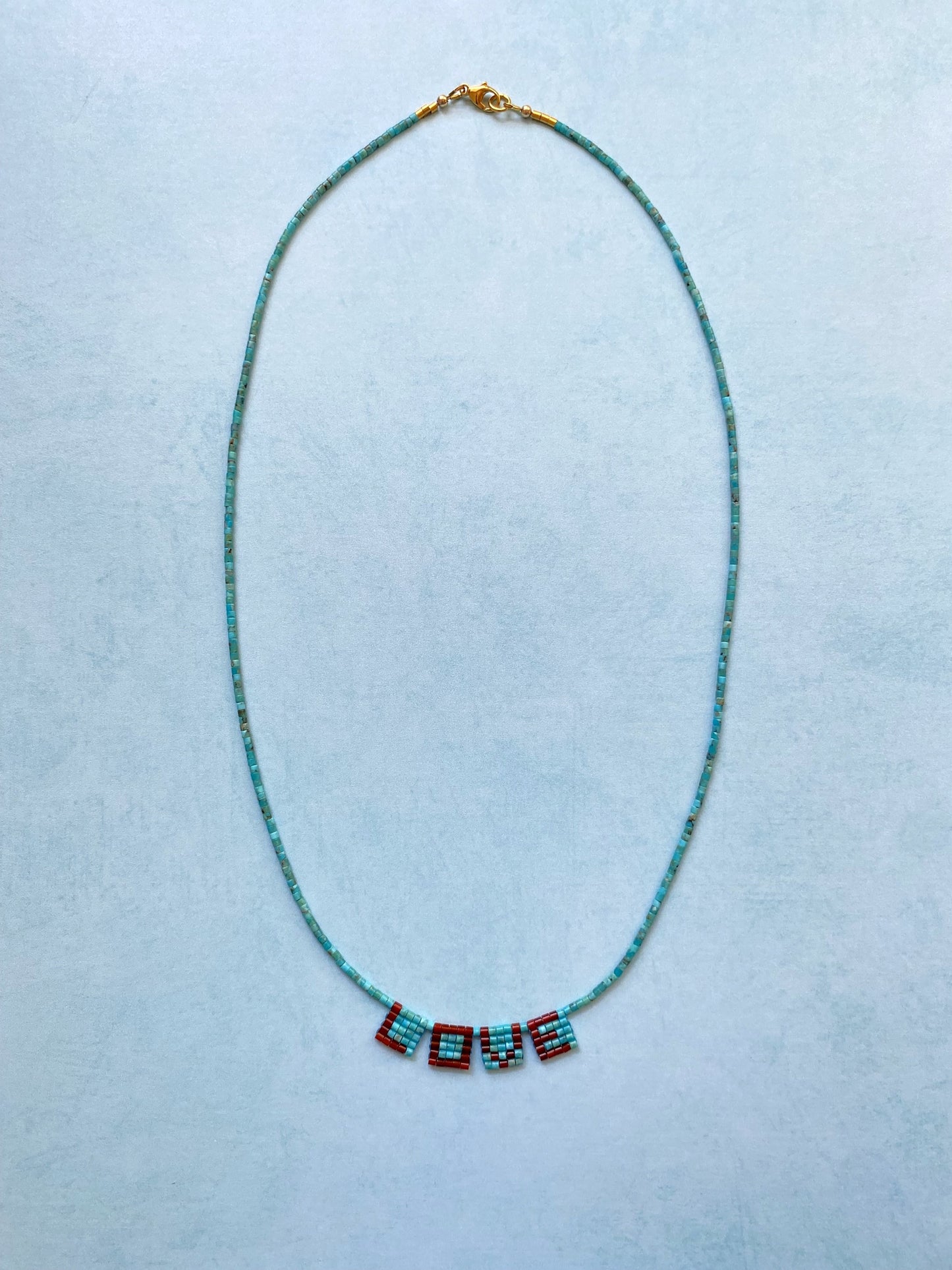 LOVE LETTERS NECKLACE IN KINGMAN TURQUOISE