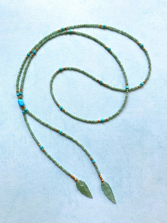 WILDERNESS WISDOM BOLO NECKLACE IN EMERALD