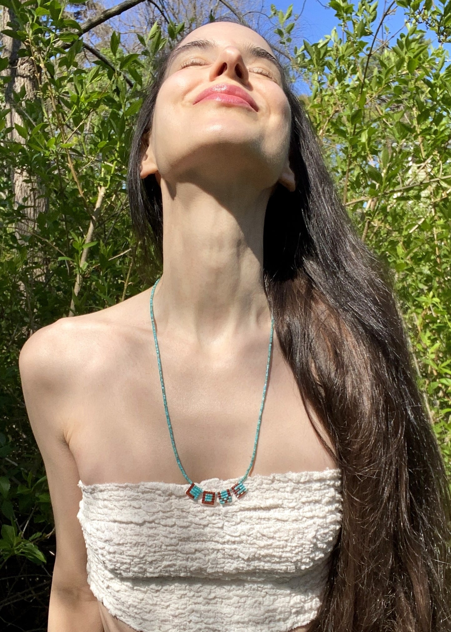 LOVE LETTERS NECKLACE IN KINGMAN TURQUOISE