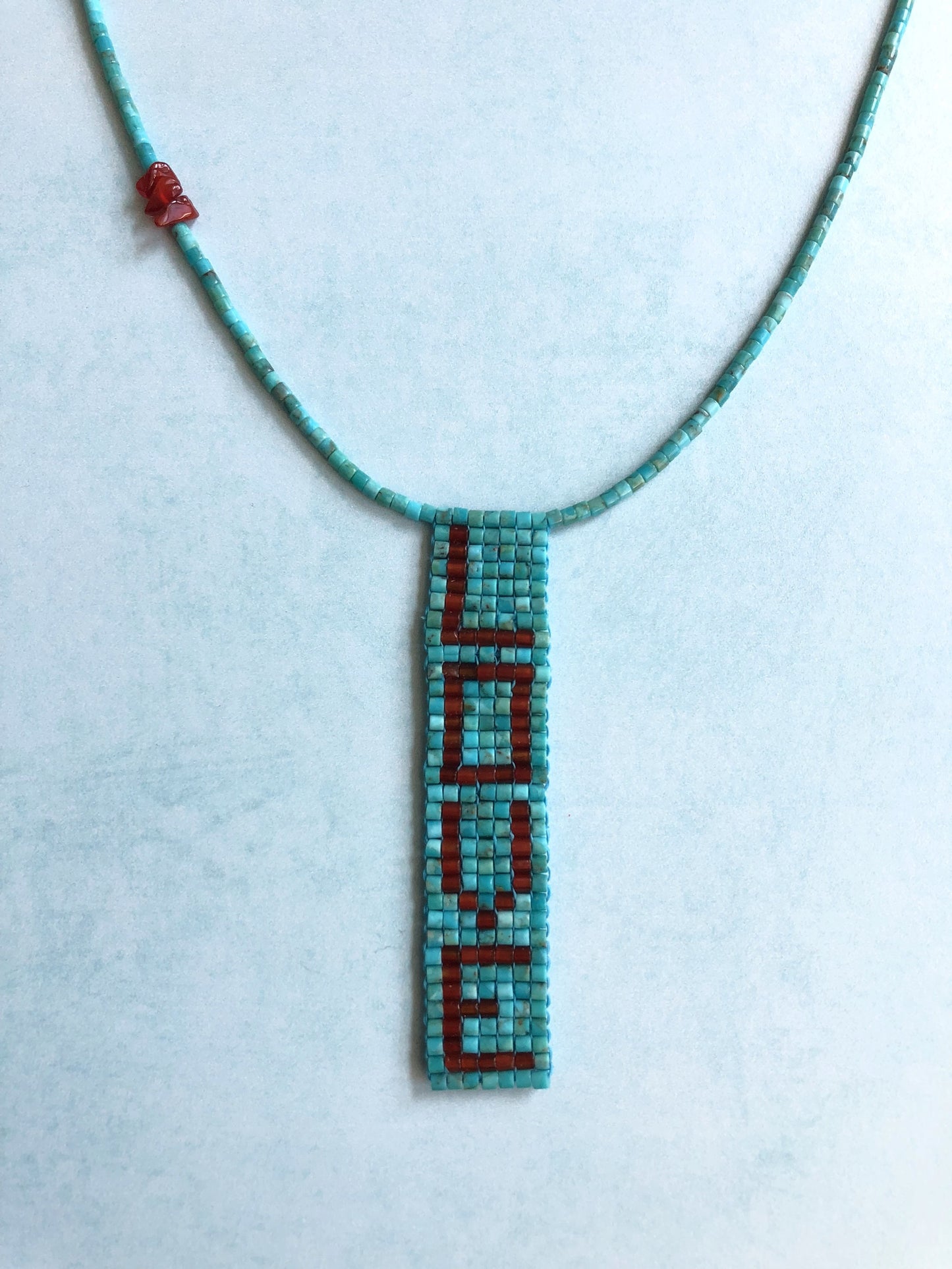 LET LOVE RULE NECKLACE IN KINGMAN TURQUOISE