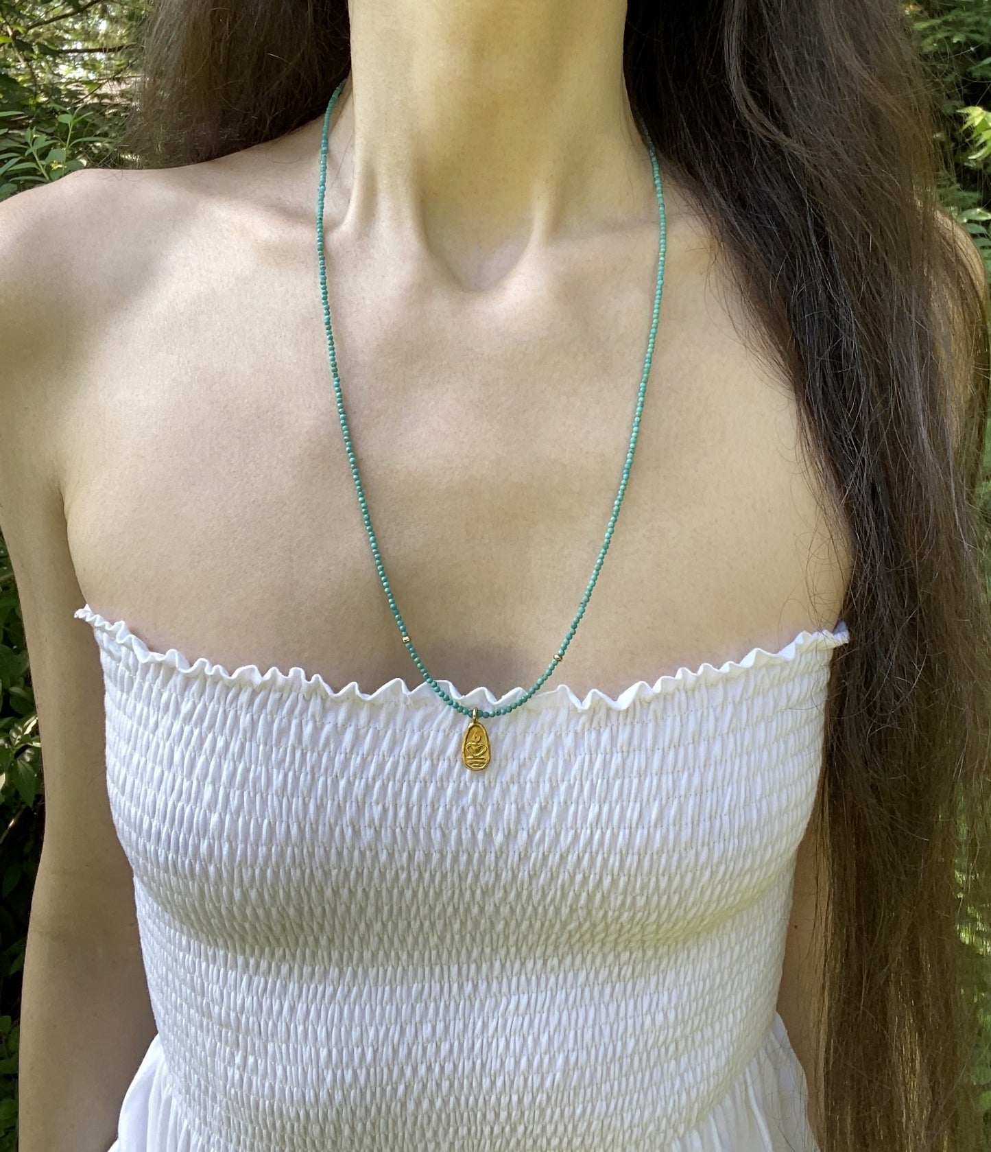PURE AWARENESS BUDDHA NECKLACE IN TURQUOISE